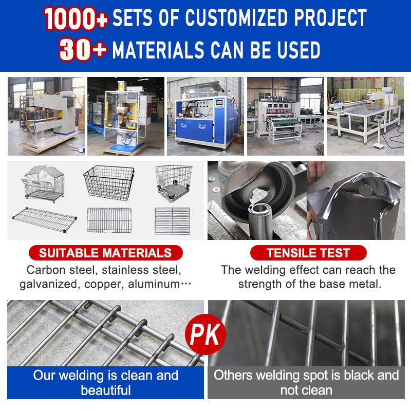 500-1000KG अधिकतम भार उच्च क्षमता तार जाल वेल्डिंग मशीन 2-10 वेल्डिंग स्पॉट संख्या के साथ