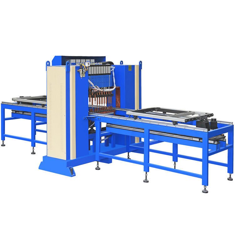 Hwashi AT-MF25K Gantry Multi-Spot Welder with MFDC Inverter Power Supply शीट मेटल स्टिफनर्स के लिए सर्वो-ड्राइव फीडिंग और एडजस्टेबल इलेक्ट्रोड स्पेसिंग
