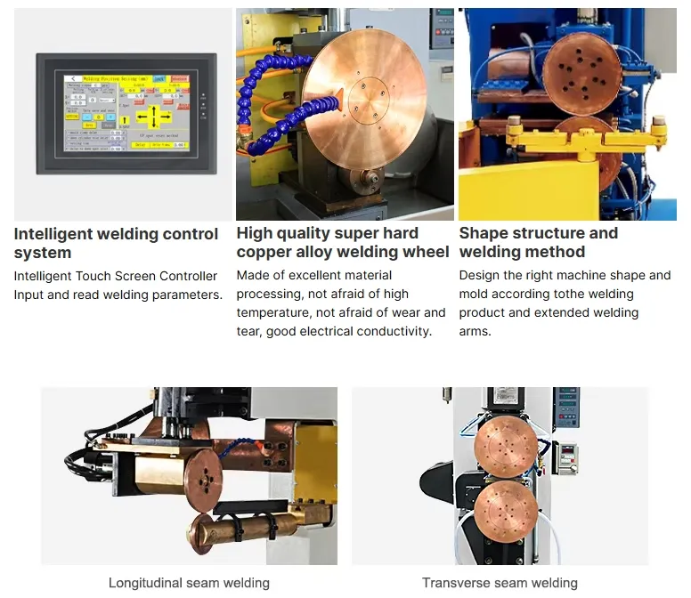 Hwashi उच्च गुणवत्ता वाली ईंधन टैंक के लिए अनुदैर्ध्य रोलिंग सीम वेल्डिंग मशीन स्वचालित सीम वेल्डिंग मशीन 2